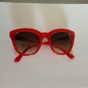 J.Crew Oversized Red Sunglasses